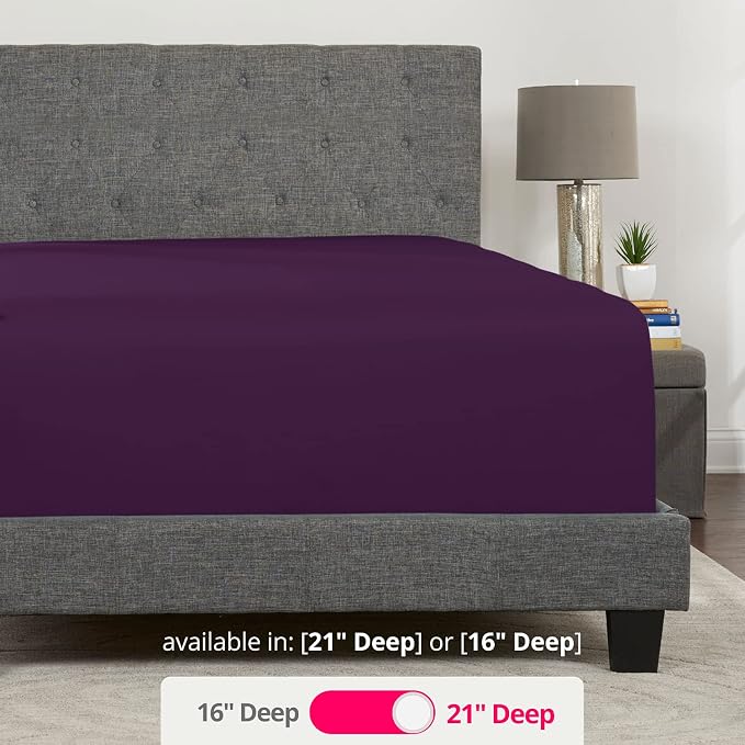 California King Fitted Sheet Deep Pocket – Cal King Fitted Sheet Only – 21” Cal - Image 3