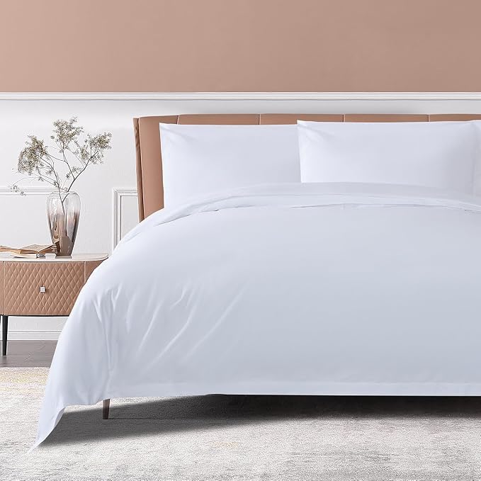 THE COTTON & SILK® 100% Luxury Long-Staple Cotton Duvet Cover Set - Image 2