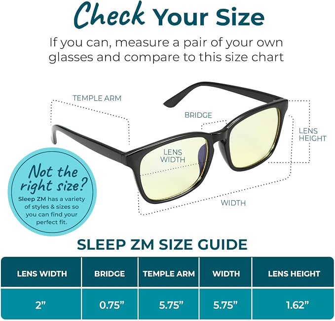 Sleep ZM Blue Light Blocking & Light Sensitivity Glasses - Image 2