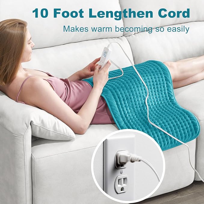 Electric Heating Pad for Back: VAAGHANM 33" x 17" Extra Large Heat Pad for - Image 3