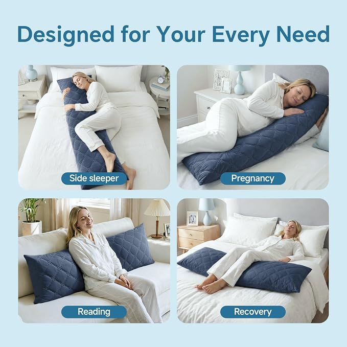 BEDELITE Cooling Body Pillow for Adults, Creative Ultra Soft Cool-Touch Quilted - Image 5