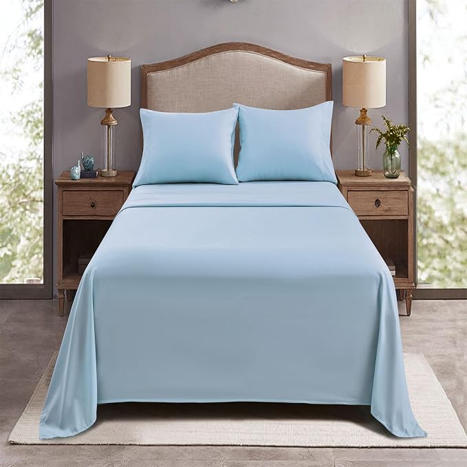 FreshCulture Twin Flat Sheets Only, Soft Microfiber Bedding Sheets - Image 7