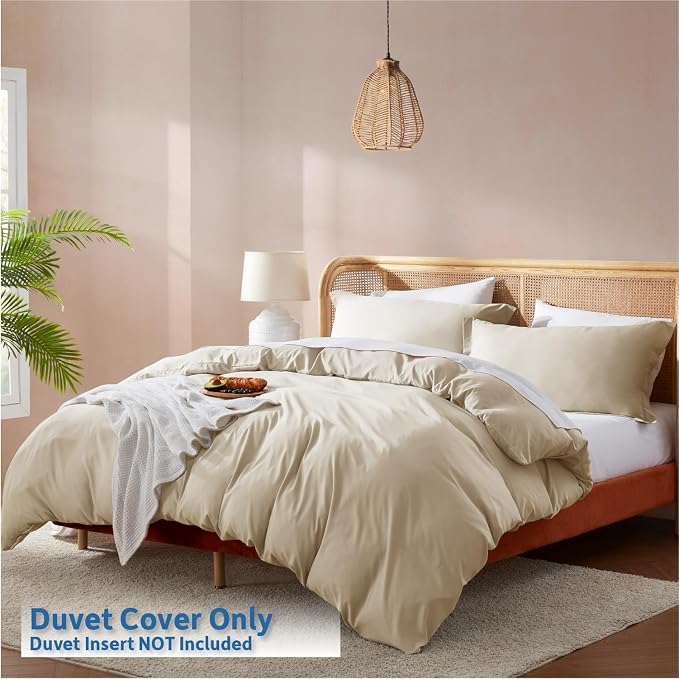 Nestl Beige Cream Duvet Cover King Size - Image 2