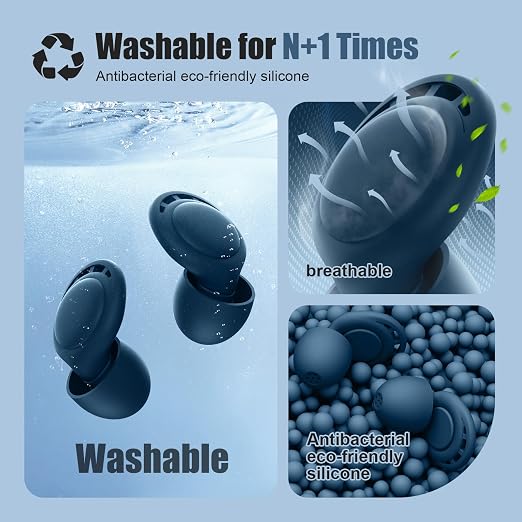 Ear Plugs for Sleeping Noise Reduction, Beinkap Reusable Earplugs Hearing - Image 4