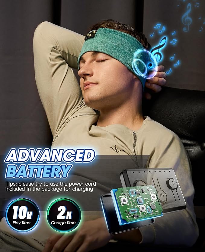 Perytong Sleep Headphones Wireless, Air Travel, Meditation - Image 6