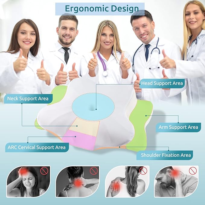 DONAMA Cervical Pillow for Neck and Shoulder Pain Relief, Cooling Contour - Image 7