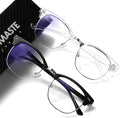 Blue Light Blocking Glasses Vintage Half Frame UV Clear Lens Anti Eyestrain by AOMASTE
