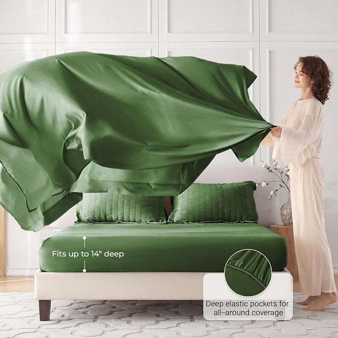 MUXHOMO 5 Pieces Twin XL Comforter Set, Seersucker Bed in a Bag Twin XL Size - Image 3