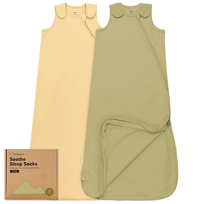 2-Pack Organic Baby Sleep Sacks, 100% Cotton by KeaBabies