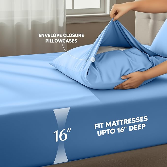 Utopia Bedding Full Size Sheet Set – 4 Piece Bed Sheets, Soft and Breathable - Image 4