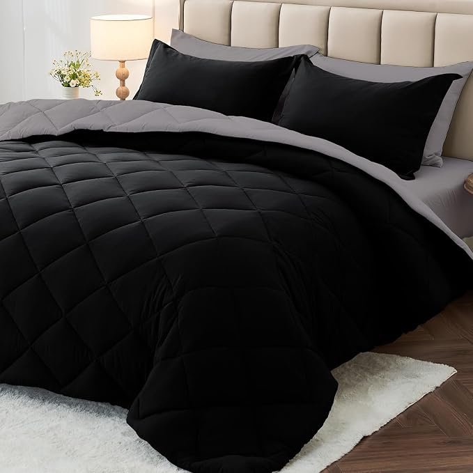 MUXHOMO 7 Pieces Oversized Queen Comforter Set, Reversible Bed in a Bag by MUXHOMO