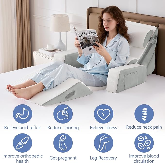 Yojoker 9PCS Orthopedic Bed Wedge Pillow Set - Image 7