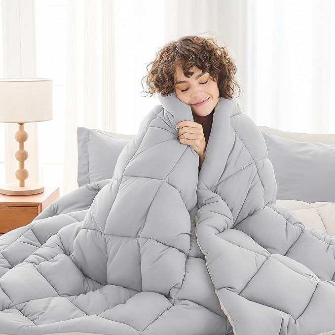 MUXHOMO 5 Pieces Twin XL Comforter Set, Reversible Bed in a Bag Twin XL Size - Image 2