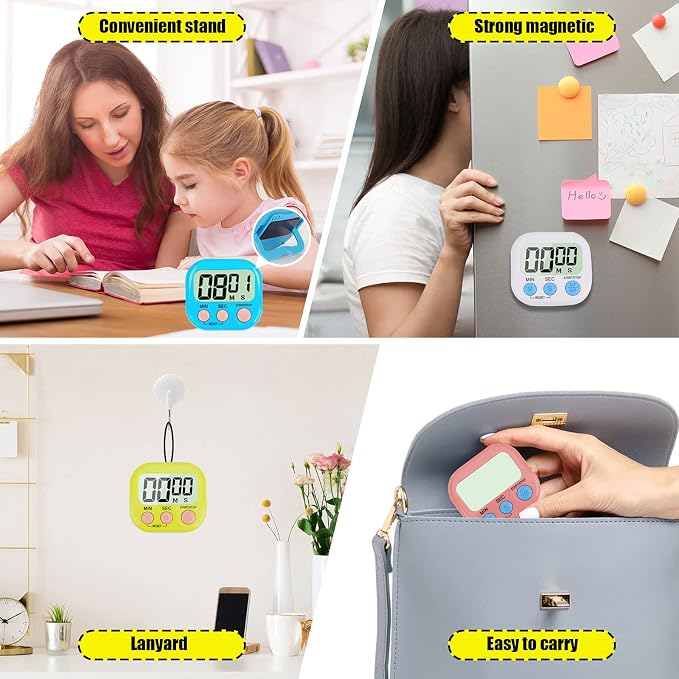 4-Piece Multi-Function Electronic Timer, Learning Management, Suitable - Image 6