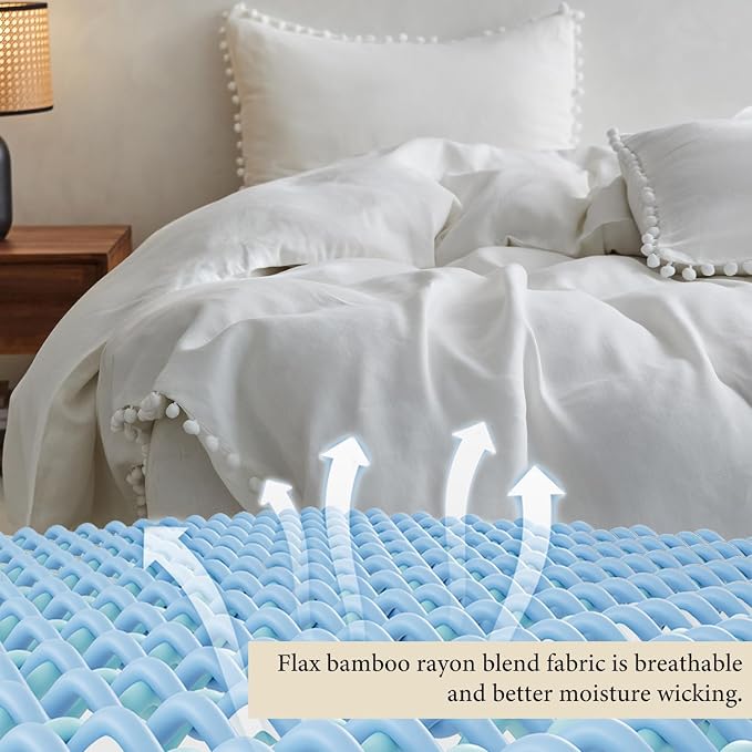 Simple&Opulence French Linen Blended Duvet Cover King, Flax Viscose Derived - Image 5