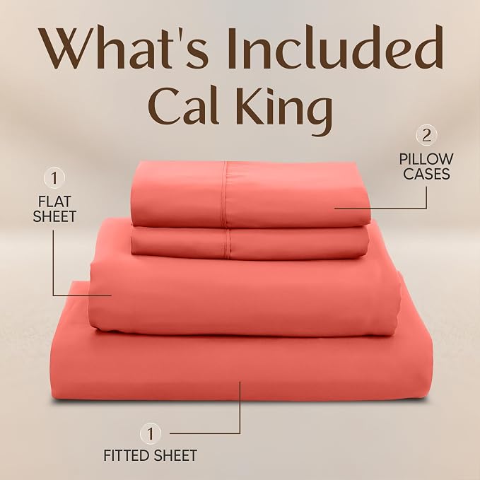 Utopia Bedding California King Size Sheet Set – 4 Piece Bed Sheets, Soft and - Image 3