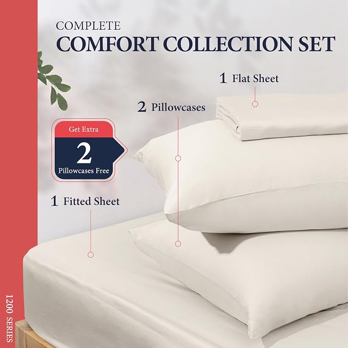 100% Egyptian Cotton Sheets California King Size - Image 3