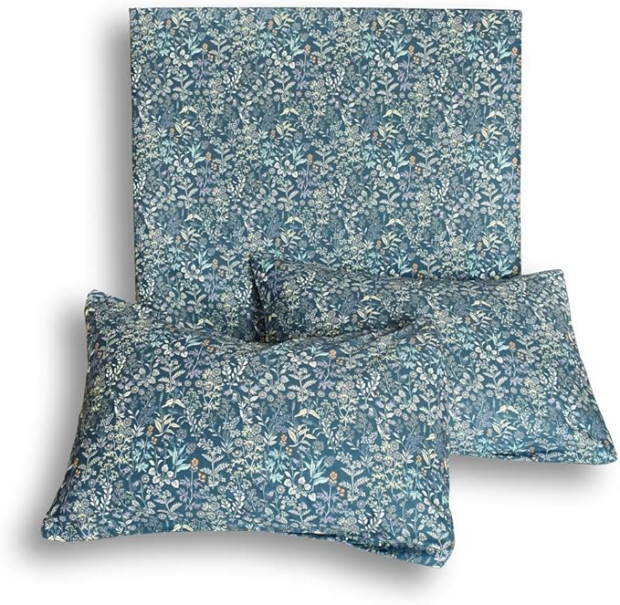 mixinni Small Blue Flower Duvet Cover Full Garden Style Floral Duvet Comforter - Image 7