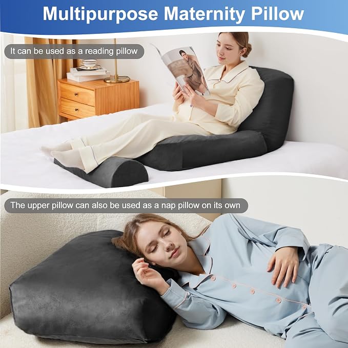 Pregnancy Pillows for Sleeping, 44.5 Inch Pregnancy Massage Pillow Full Body - Image 5