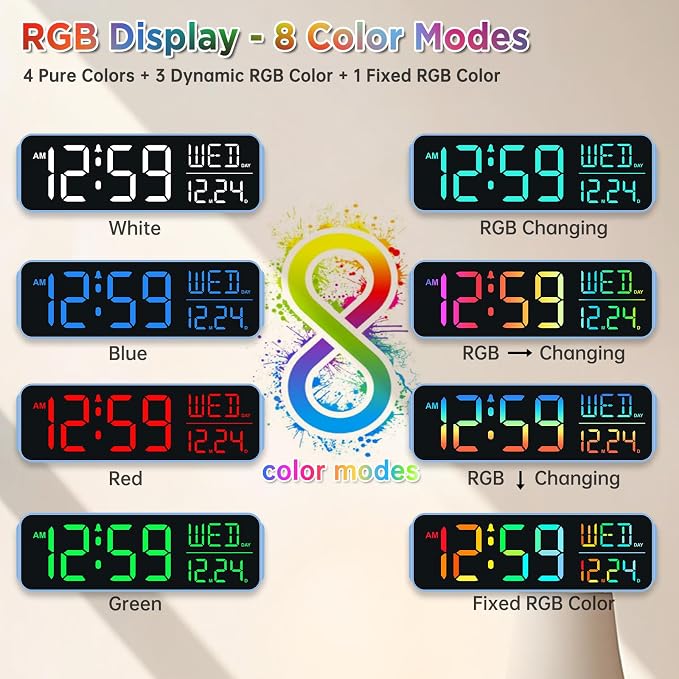 Peakeep Loud Digital Alarm Clock Large Display - Image 3