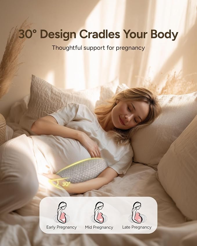 Pregnancy Wedge Pillow for Sleeping, Adjustable Maternity Pillow for Side - Image 3