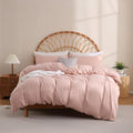 JSD Dusty Pink Duvet Cover Set Full Size, 3 Piece Duvet Cover by JSD