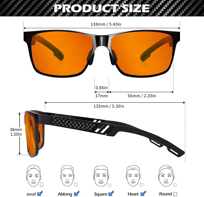 ANYLUV Blue Light Blocking Glasses Men Computer Gaming Glasses Lightweight - Image 6