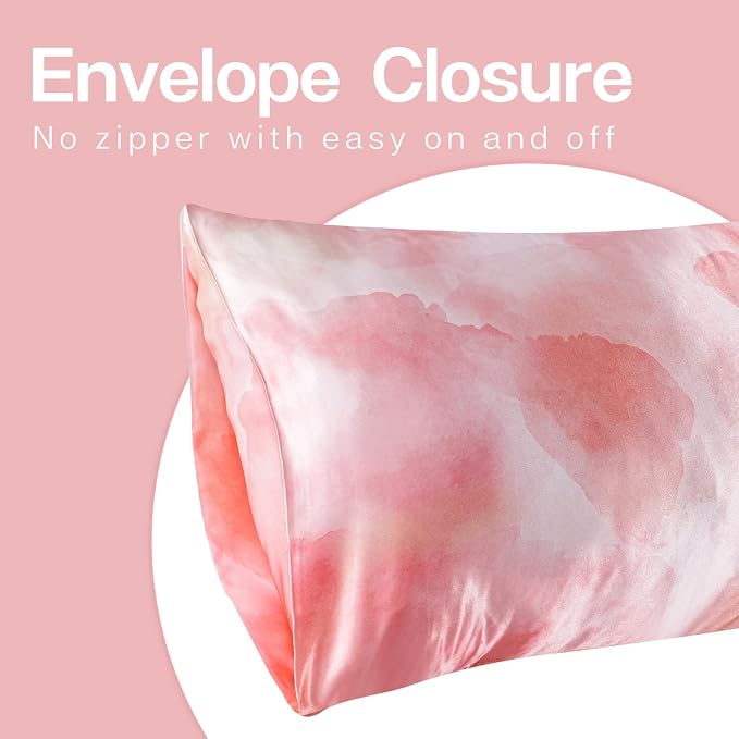 MR&HM Satin Body Pillow Cover, Soft and Breathable Body Pillow Case - Image 4