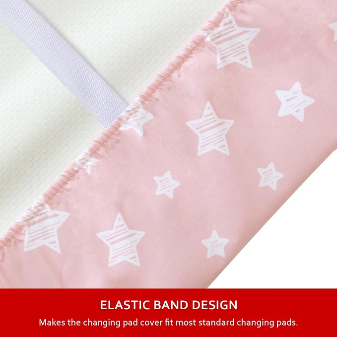 Changing Pad Cover for Girls 2 Pack, Lovely Print Soft Diaper Change Table - Image 3