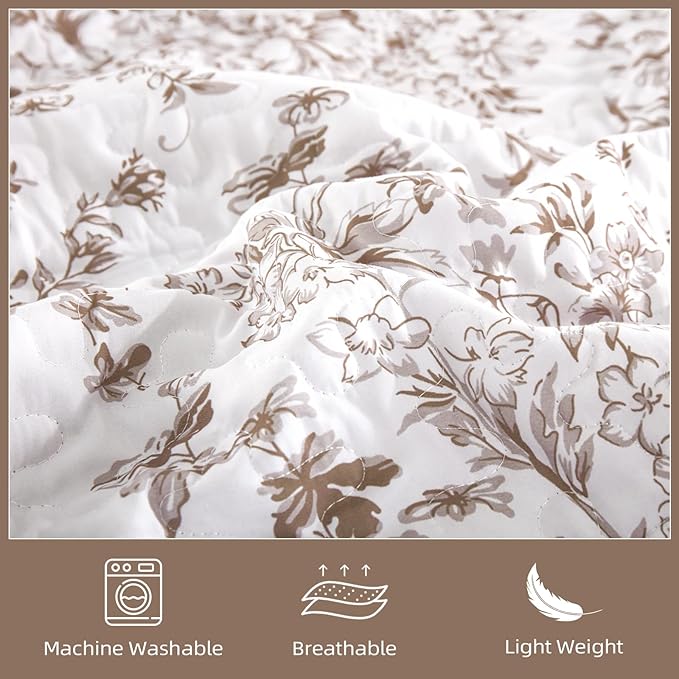 WONGS BEDDING California King Quilt Sets, Botanical Quilt - Image 5