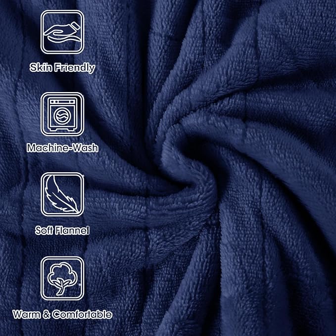 Tefici Electric Heated Blanket Throw, Super Cozy Soft 2-Layer Flannel 50" x 60" - Image 5
