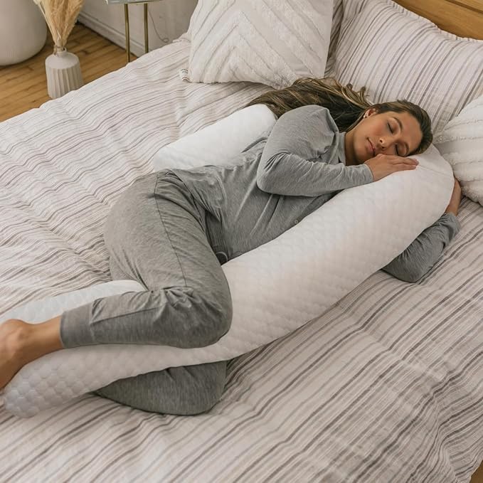 MedCline Cooling Body Pillow for Side Sleepers, Full-Body Support Pillow - Image 2