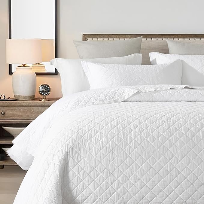SahSahCasa Quilt Set King Size, 100% Cotton Quilt Bedding Set Bedspread - Image 2