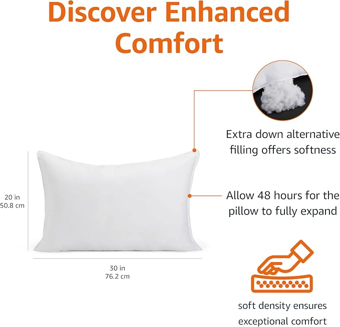 Amazon Basics Down Alternative Pillows - Image 2