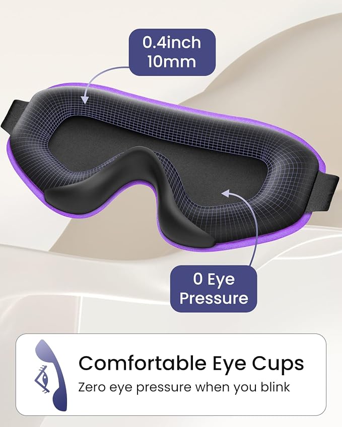 WAOAW Sleep Mask for Men Women: Blackout Eye Masks for Sleep - Image 8