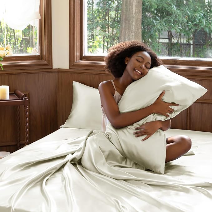CozyLux Satin Sheets Full Size Sheets - Image 7