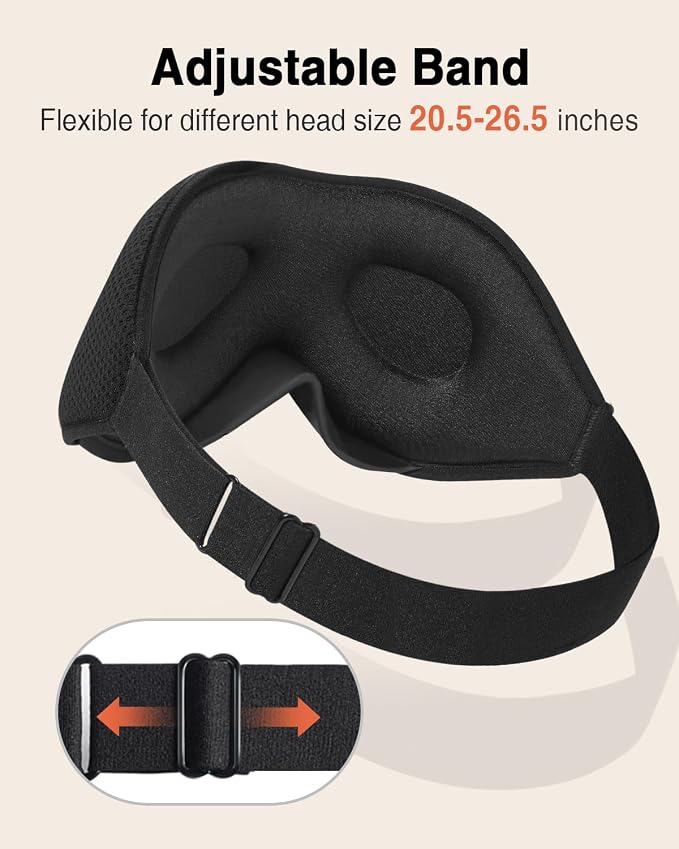 MABAO Sleep Mask for Side Sleeper, Eye Mask for Sleeping Women Men, 3D - Image 6