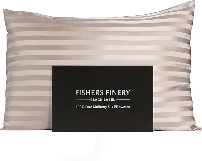 Fishers Finery 30mm 100% Pure Mulberry Silk Pillowcase, Quality Tested by FishersFinery