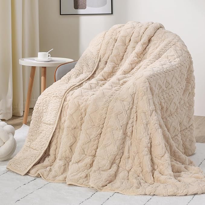 20lbs Weighted Blanket for Adults, Dual Sided Cozy Soft Fleece Bed Blanket for by Home