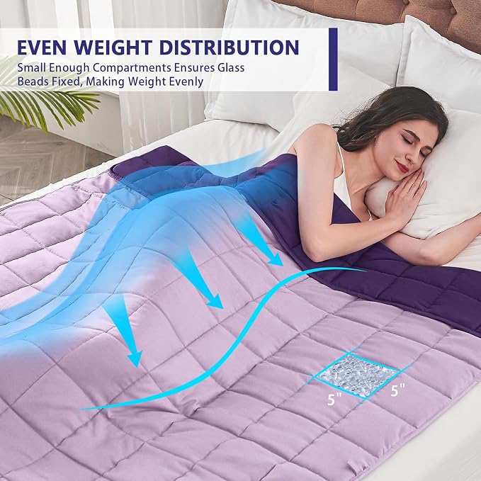 yescool Weighted Blanket for Adults Cooling Heavy Blanket for Sleeping Perfect - Image 4