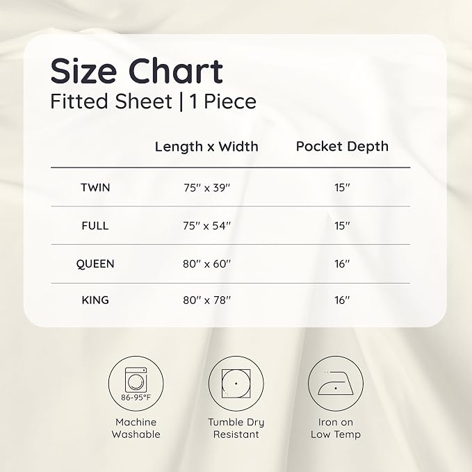 Bambaw 100% Viscose Derived from Bamboo Fitted Sheet Full Size, Cooling Fitted - Image 8