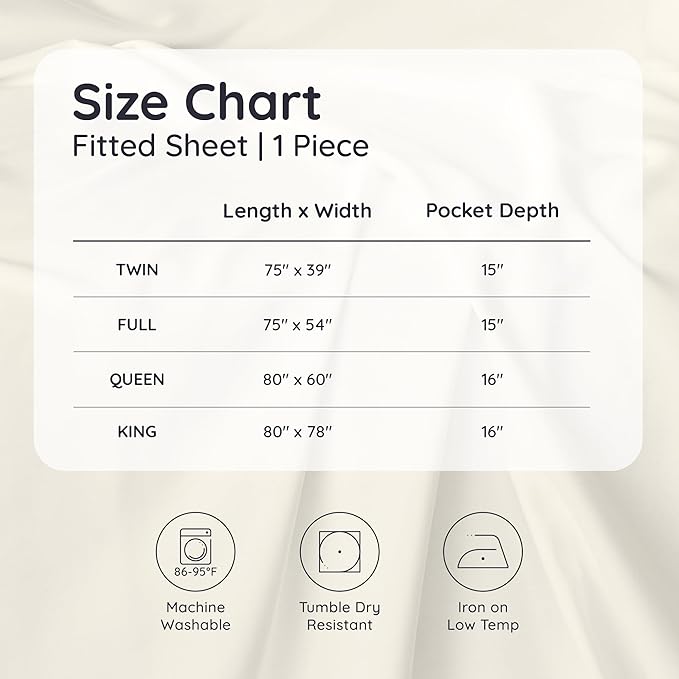 Bambaw 100% Viscose Derived from Bamboo King Fitted Sheet - Image 8