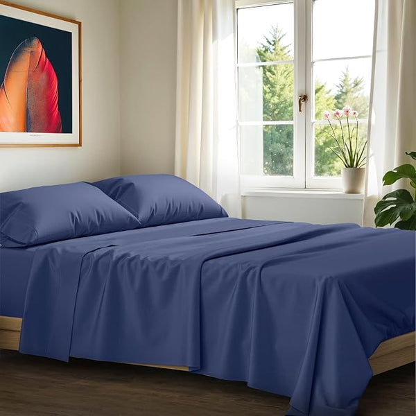100% Egyptian Cotton King Size Sheets Set by AshtonSheets
