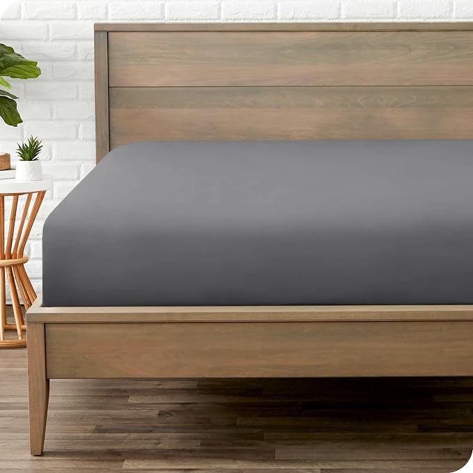 Bare Home Fitted Bottom Sheet Short Queen Size by BareHome