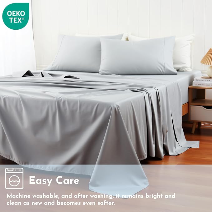 Cotton Flat Sheets Only, 600 TC 100% Cotton Flat Sheet Top Sheet Only, Twin - Image 8