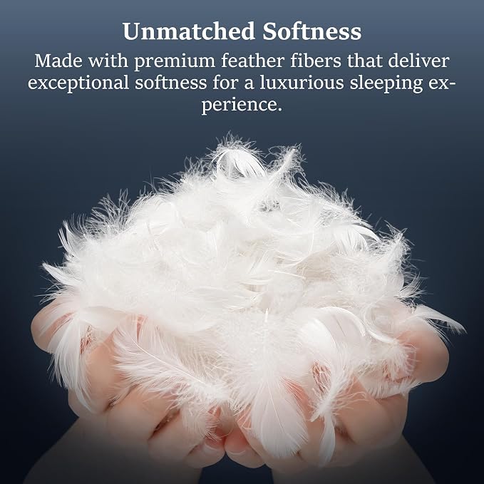 COZSINOOR Goose Feather Pillows King Size Set of 2 - Image 4
