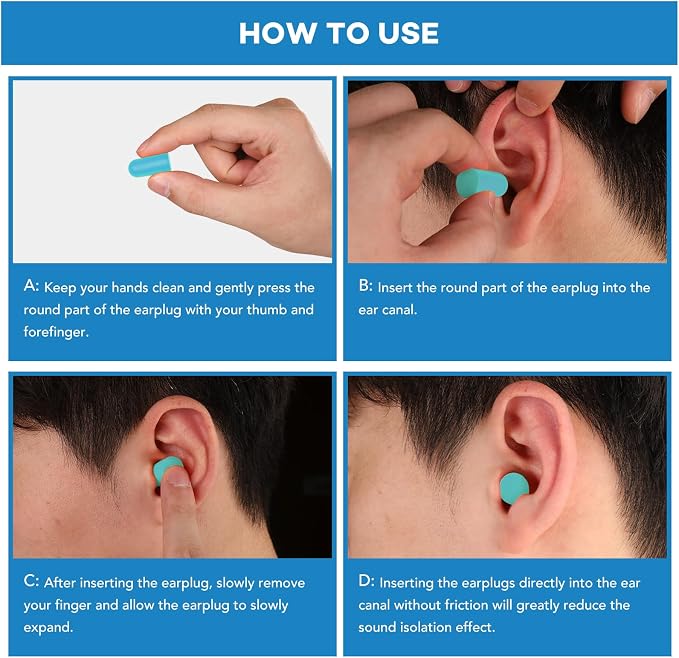 VOISEN 60 Pairs Foam Ear Plugs, Ear Plugs - Image 3