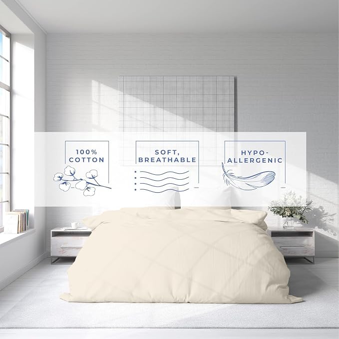 Kotton Culture 1 Pc Duvet Cover Queen Size/Full Size-100% Egyptian Cotton 600 - Image 5