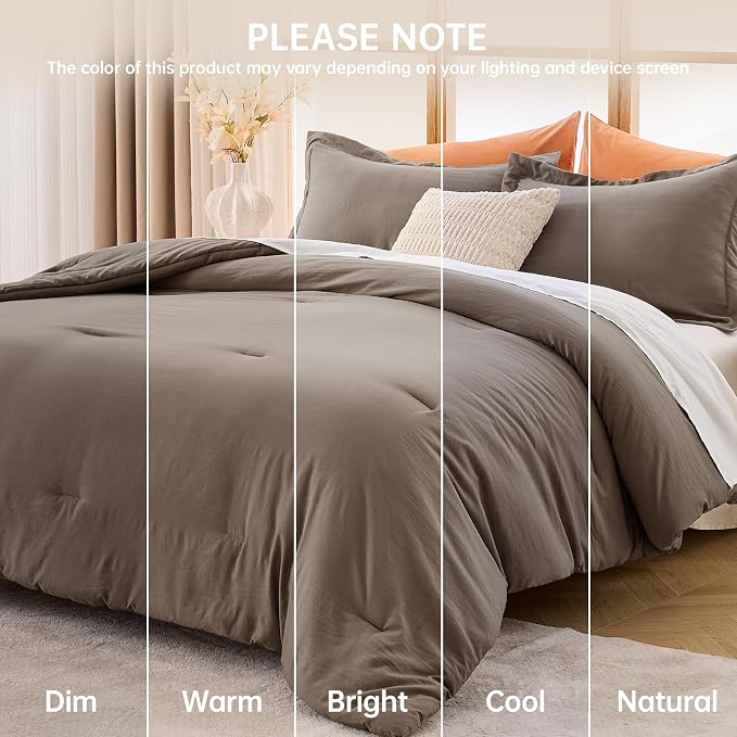 MUXHOMO King Size Comforter Set, All Season Ultra Soft Down Alternative Bedding - Image 9