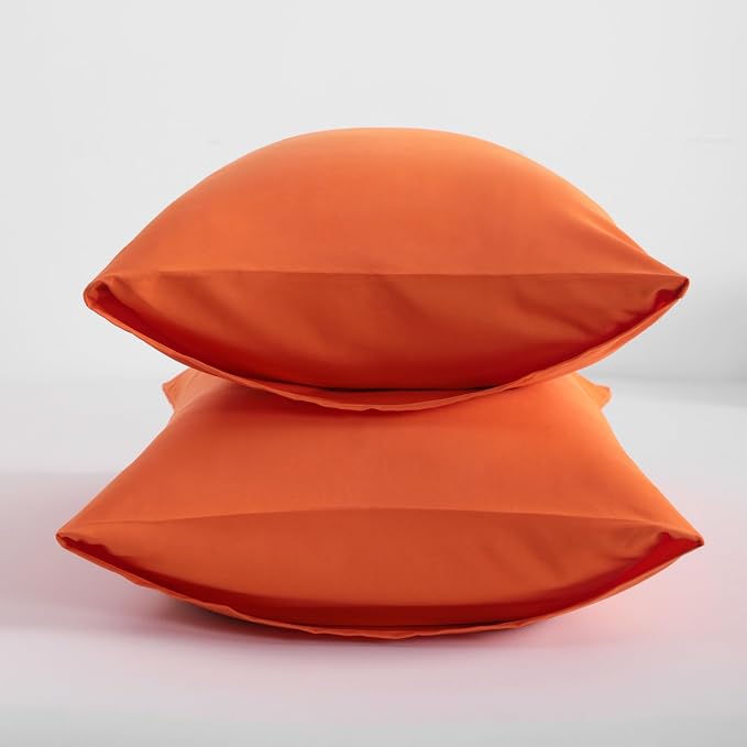 NTBAY Brunt Orange Microfiber Pillowcases, 20x26 Inches, Fade Resistant - Image 5